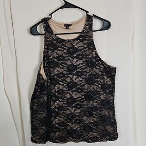 Torrid Black Lace Tank Top